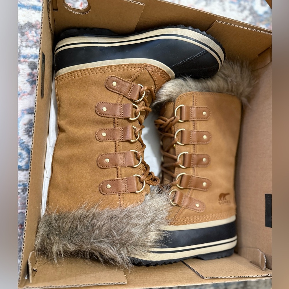 Sorel Brown Fur-Trimmed Winter Boots - Joan of Artic